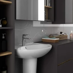 Meuble de salle de bain, gris graphite/chêne artisanal, 50 x 170 x 30 cm