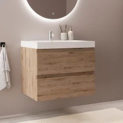 Meuble de salle de bain LOMAZOO Monaco chêne clair - 60cm