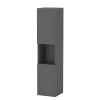 Meuble de salle de bain mural, 30x30x132 cm, colonne de salle de bain anthracite, AICA SANITAIRE