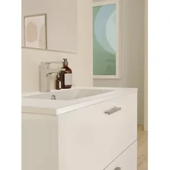 Meuble de salle de bain MINAO 80 en kit - 2 tiroirs - Blanc Brillant