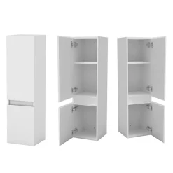 Meuble de salle de bain mural, 30x30x110 cm, colonne blanche, AICA SANITAIRE