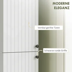 Meuble de salle de bain mural, surface laquée, 6 étagères, MDF, blanc