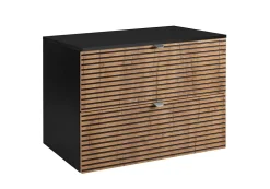 Meuble de salle de bain, Noir Mat, 80 x 57 x 46 cm