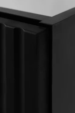 Meuble de salle de bain, Noir + poignée noire, 40 x 57 x 46 cm