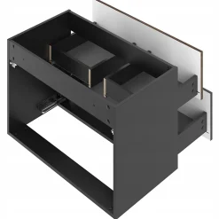 Meuble de salle de bain sous vasque suspendu AVELLA noyer et noir 80 cm