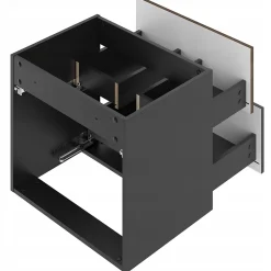 Meuble de salle de bain sous vasque suspendu AVELLA noyer et noir 60 cm
