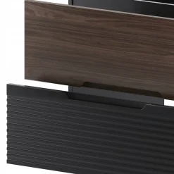 Meuble de salle de bain sous vasque suspendu AVELLA noyer et noir 60 cm