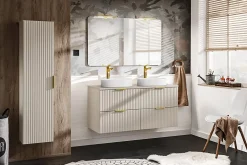 Meuble de salle de bain suspendu sous lavabo ADEL CACHEMIRE 80 cm