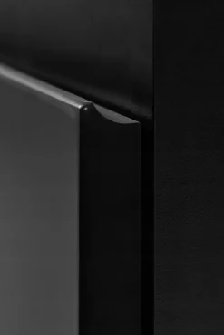Meuble de salle de bain suspendu sous vasque MODERN noir 80 cm