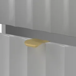 Meuble de salle de bain sous vasque suspendu ARCOS blanc 80 cm façades rainurées