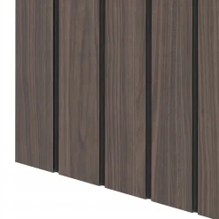 Meuble de salle de bain sous vasque suspendu STELLA coloris noyer 60 cm façades rainurées