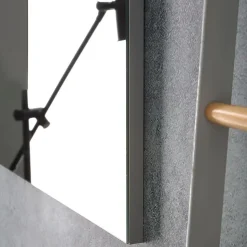 Meuble De Salle De Bain Suspendu Lotto 80Cm Chêne Gris Avec Façade Blanche Et Lavabo Au-Dessus