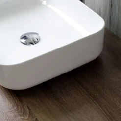 Meuble De Salle De Bain Suspendu 120Cm, Porte Et 2 Tiroirs En Noyer Foncé, Lavabo À Poser Et Miroir 120X70 - Siena