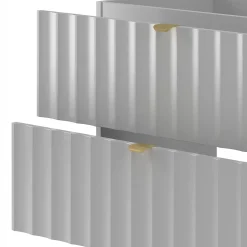 Meuble de salle de bain sous vasque suspendu ARCOS blanc 60 cm façades rainurées