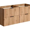Meuble de salle de bain suspendu sous double vasque ADEL CHÊNE 120 cm