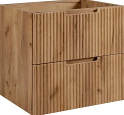 Meuble de salle de bain suspendu sous vasque VENA chêne 60 cm