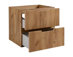 Meuble de salle de bain suspendu sous vasque VENA chêne 60 cm