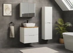 Meuble de salle de bain suspendu sous vasque VENA blanc 60 cm