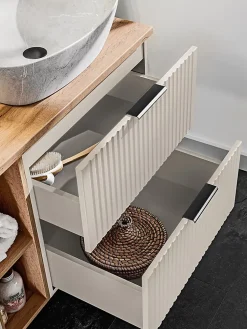 Meuble de salle de bain suspendu sous lavabo ADEL CACHEMIRE 60 cm