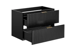 Meuble de salle de bain suspendu sous lavabo ADEL NOIR 80 cm