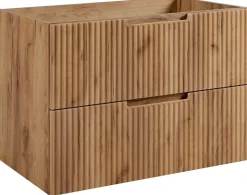Meuble de salle de bain suspendu sous vasque VENA chêne 80 cm