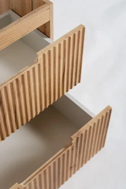 Meuble de salle de bain suspendu sous vasque VENA chêne 80 cm