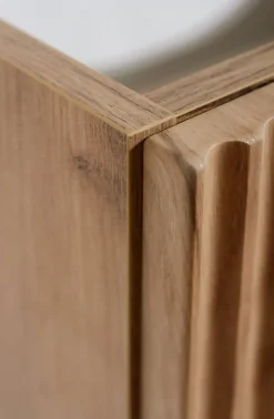 Meuble de salle de bain suspendu sous vasque VENA chêne 80 cm