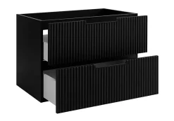 Meuble de salle de bain suspendu sous vasque VENA noir 80 cm