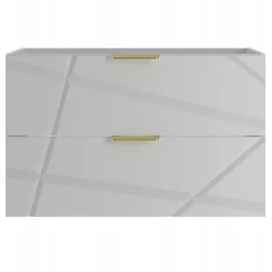 Meuble de salle de bain sous vasque suspendu RADOM 80 cm blanc mat