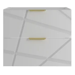 Meuble de salle de bain sous vasque suspendu RADOM 60 cm blanc mat