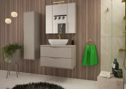 Meuble de salle de bain sous vasque suspendu DELCA cachemire 80 cm