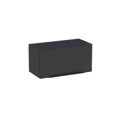 Meuble de salle de bains haut noir mat l.60 x H.30 x P.30 cm, Pamili