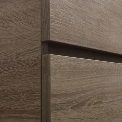 Meuble De Salle De Bains Suspendu De 90 Cm En Chêne Naturel Avec Lavabo De La Série Sole