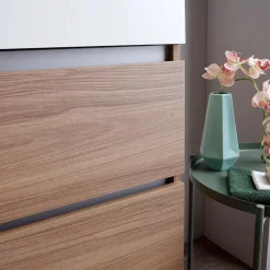 Meuble De Salle De Bains Suspendu 120Cm Tiroirs Et Lavabo 1 Cuve Sans Miroir - Valentina