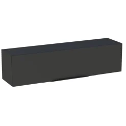 Meuble de salle de bains haut noir mat l.120 x H.30 x P.30 cm, Pamili