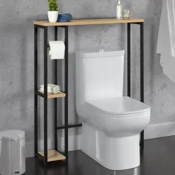 Meuble dessus WC avec placard DETROIT design industriel