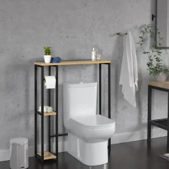Meuble dessus WC avec placard DETROIT design industriel