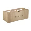 Meuble double vasque 140cm chêne STUDIO suspendu