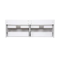 Meuble double vasque 120cm SORRENTO Blanc + colonne