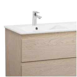 Meuble double vasque SORRENTO suspendu avec plan vasque en céramique 120cm