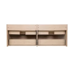 Meuble double vasque SORRENTO suspendu avec plan vasque en céramique 120cm