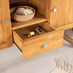 Meuble en teck salle de bain Théa 130 cm