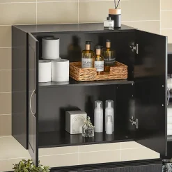 Meuble Haut Armoire de Toilettes Salle de Bain Suspendue, 2 Portes, FRG231-SCH, SoBuy