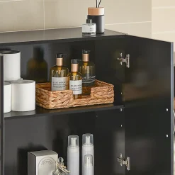 Meuble Haut Armoire de Toilettes Salle de Bain Suspendue, 2 Portes, FRG231-SCH, SoBuy