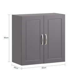 Meuble Haut Armoire de Toilettes Salle de Bain Suspendue, 2 Portes, FRG231-DG, SoBuy