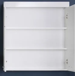 Meuble haut de salle de bain AMANDA - 2 portes - Blanc brillant - L73 x P23 x H77 cm -
