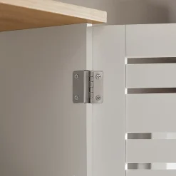 Meuble Haut de Salle de Bain avec 2 Portes Armoire Suspendue, BZR42-W, SoBuy