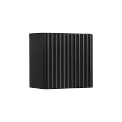 Meuble haut de salle de bain VANO 1 porte Noir mat L30 x P18 x H30 cm Meuble suspendu