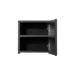 Meuble haut de salle de bain VANO 1 porte Noir mat L30 x P18 x H30 cm Meuble suspendu