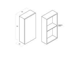 Meuble haut SOLMIRA rose poudré
